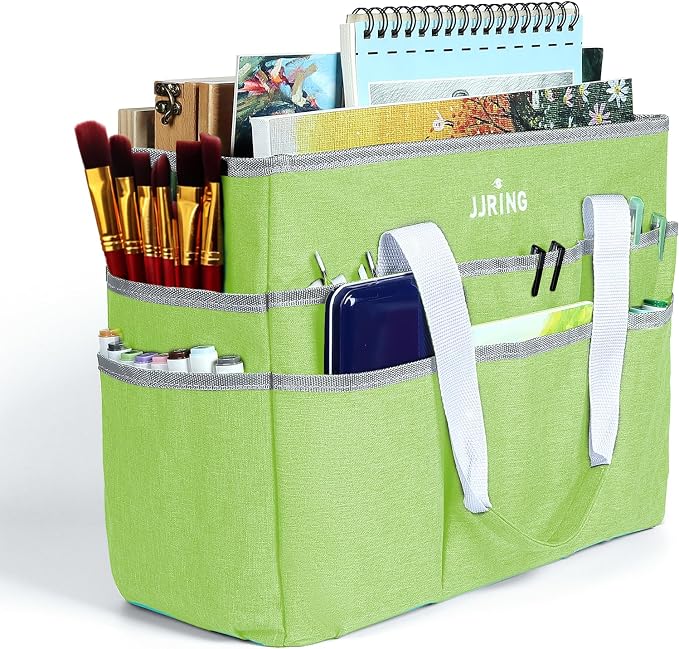 JJRING Craft Organizer Tote Bag, Large Art Storage Caddy by JJRING