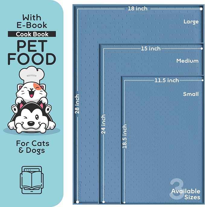 Dog Food Mat - Raised Edges Dogs Mat - Image 2