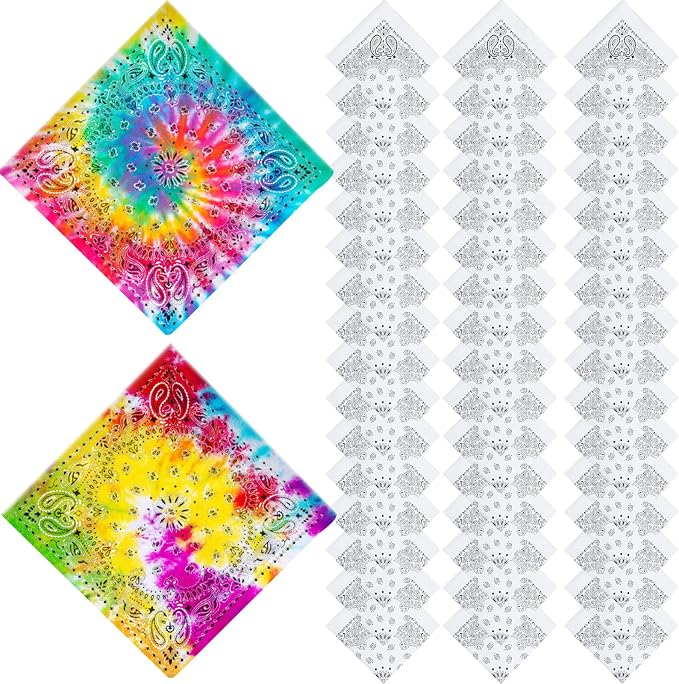 Bonuci 20/50/80/120 Pieces White Bandana Bulk by Bonuci
