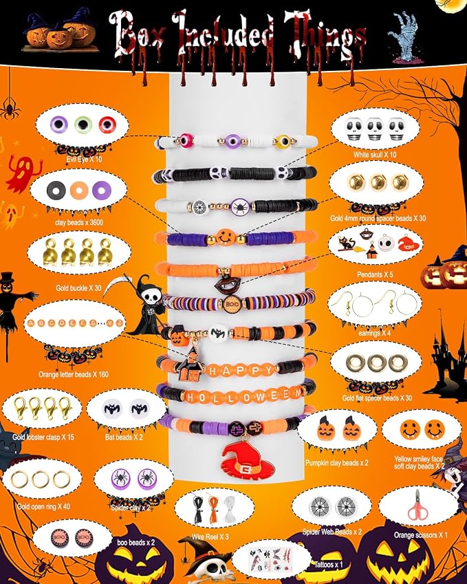 Goldwise Halloween Jewelry Making Bead Kit – 2 Storage Boxes - Image 4