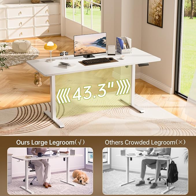 Veken 63×27.6 Inch Large Electric Standing Desk, Gaming Table, Suit students - Image 9