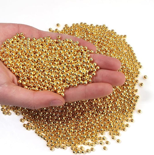 2500pcs Gold 4mm Pearl Beads by chuyau
