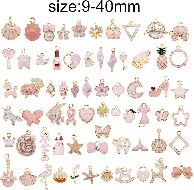 30pcs Mixed Enamel Charms Pendants - Image 3