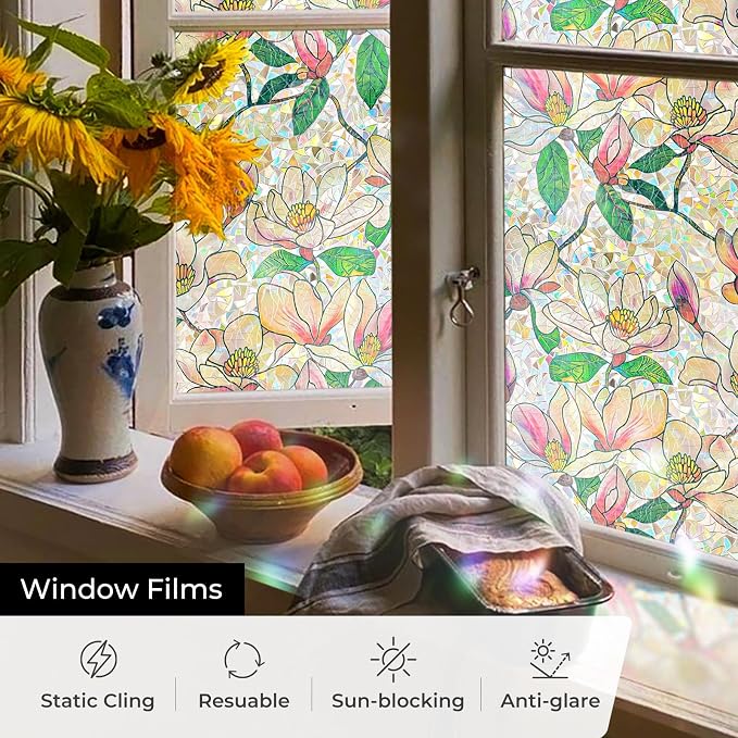 ADD.HERES Window Privacy Film, Stained Glass Decorative Static Cling, Removable - Image 5