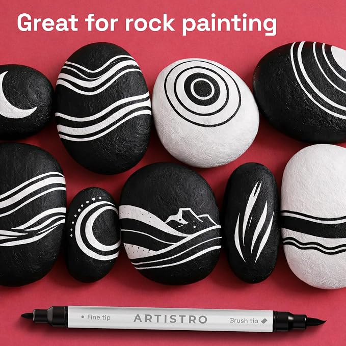 ARTISTRO 36 Black Acrylic Paint Markers - Image 7