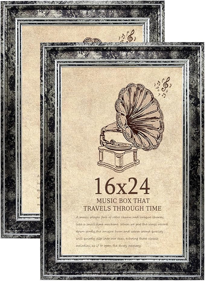16x24 Picture Frame with Real Glass set of 2, Vintage Frames by TKYGU