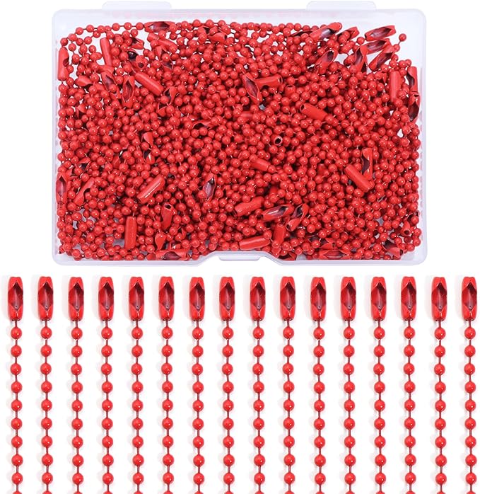 Lemonkey 100Pcs Ball Beads Chains Bulk, 4 Inch Dog Tag Metal Small Chains by Lemonkey