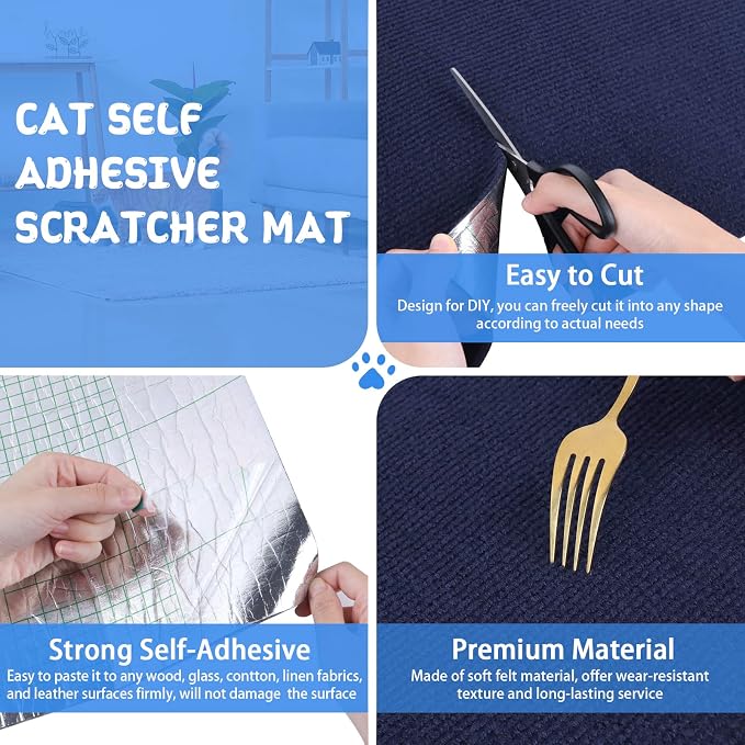Climbing Cat Scratcher Mat Trimmable Cat Scratching Post Carpet 157.4’’x15.8’’ - Image 3