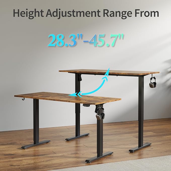Agilestic Electric Standing Desk, 63 x 24 Inches Height Adjustable Desk - Image 5