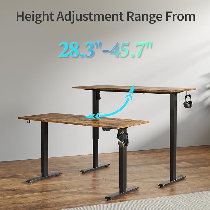 Agilestic Electric Standing Desk, 60 x 24 Inches Height Adjustable Desk - Image 8