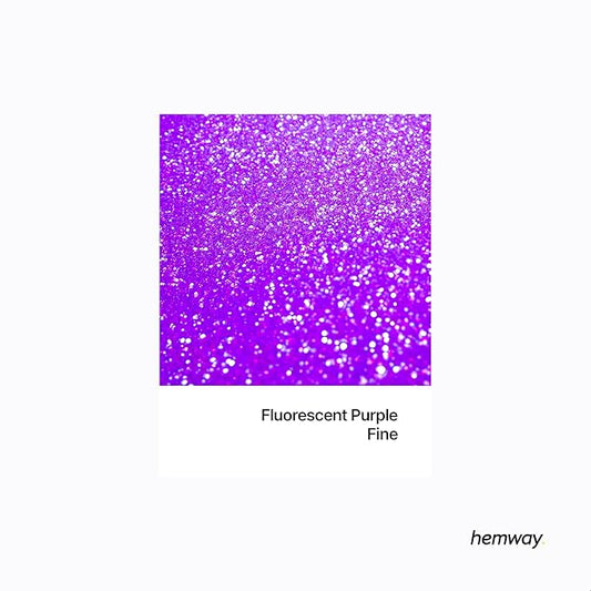 Hemway Polyurethane & Epoxy Resin Glitter 100g / 3.5oz Metallic Crystal Flake Additive for Flooring Jewelry Tumblers Glass Pigment - Fine (1/64" 0.015" 0.4mm) - Fluorescent Purple