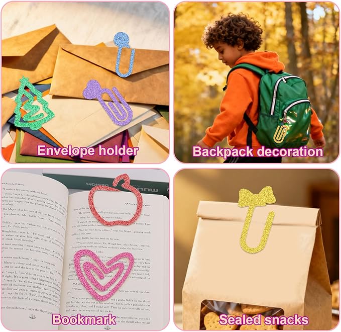3pcs Paperclip Bookmarks Mold, Jumbo Paper Clips Bookmarks Silicone Mold with Multiple Style Epoxy Heart Resin Casting Mould Butterfly Making Supplies for DIY Crafts Book Lovers Gift