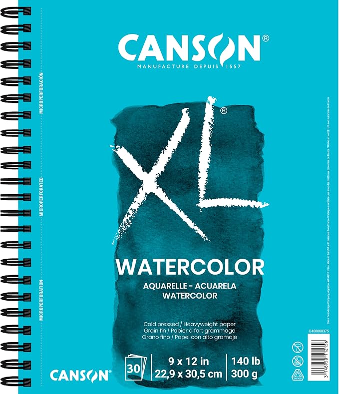 Canson XL Watercolor Pad, Wire Bound, 36 Sheets, 9 by 12 Inches by Unknown