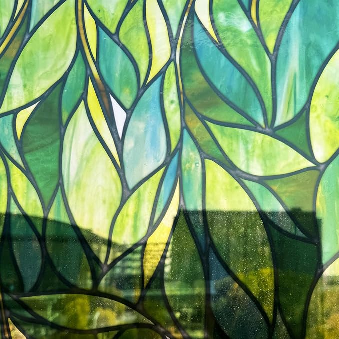 Original Hand Drawn Faux Stained Glass Window Hanging Clings - Image 7