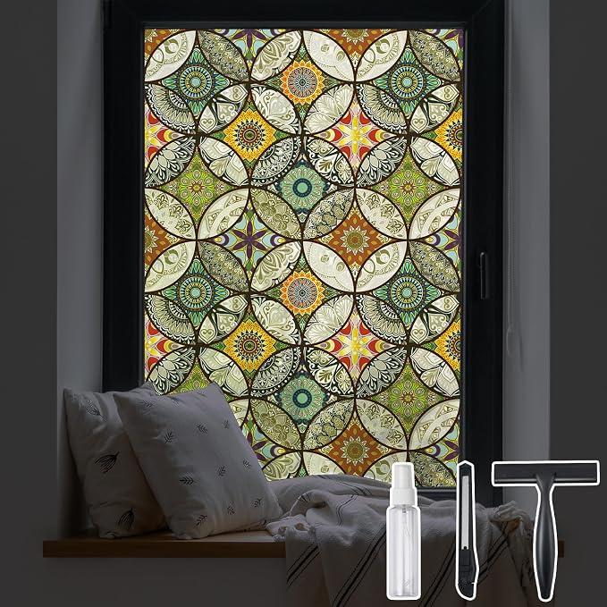 DKTIE Static Cling Decorative Window Film by Dktie