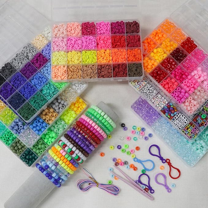 JULIMAIDONG 11500Pcs Pony Beads, Beads - Image 2
