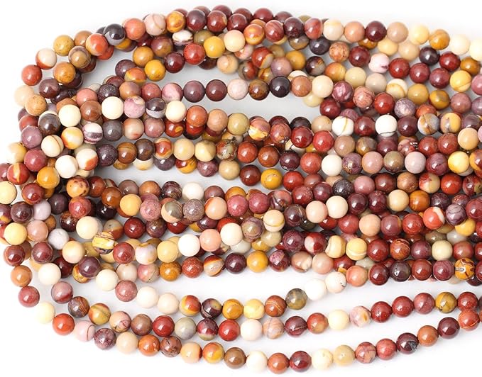 60PCS 6mm Natural Moonkaite Jasper Gemstone Round Loose Beads - Image 3
