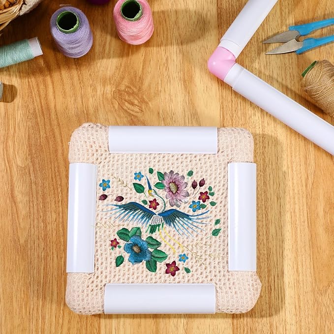 Janinka Embroidery Hoop 3 Pcs Cross Stitch Hoops and Frames White Rectangular - Image 5