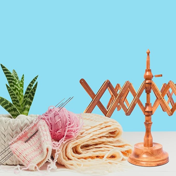 Handcrafted Wooden Yarn Ball Winder and Tabletop Swift - Winds 8-12 oz Yarn Balls for Crocheting & Knitting Craft, Durable and Smooth Yarn Winding Set (Antique Winder and Swift)