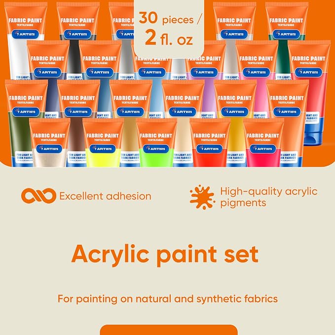 Ultramarine Blue Fabric Paint 2 fl. oz – Permanent Fabric Paint Dark Blue - Image 2