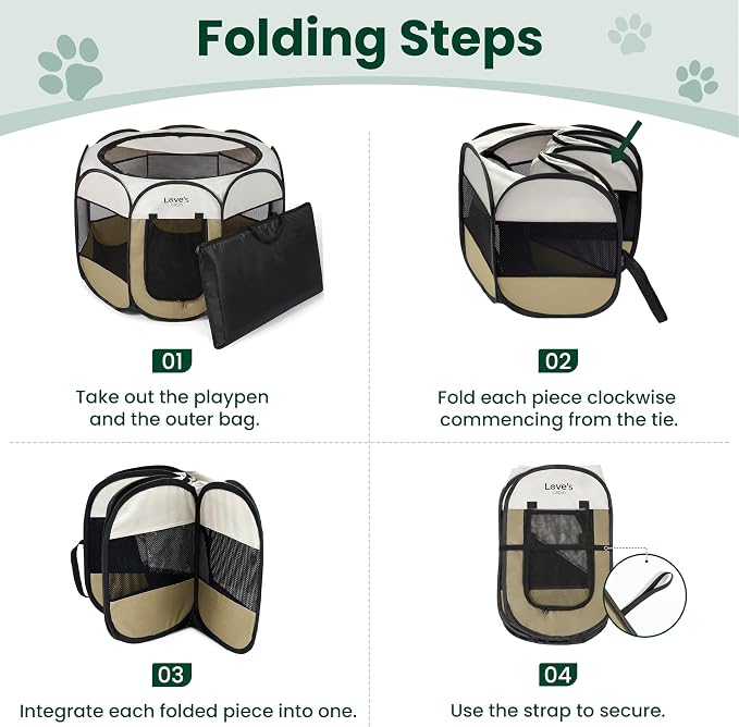 Love's cabin Pet Puppy Dog Playpen, Large Dog Tent Crates Cage Indoor/Outdoor - Image 8