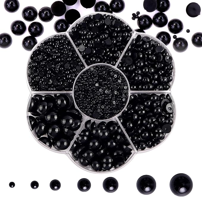 5600PCS Half Round Pearls Flatback Imitation Pearls by MLGDA