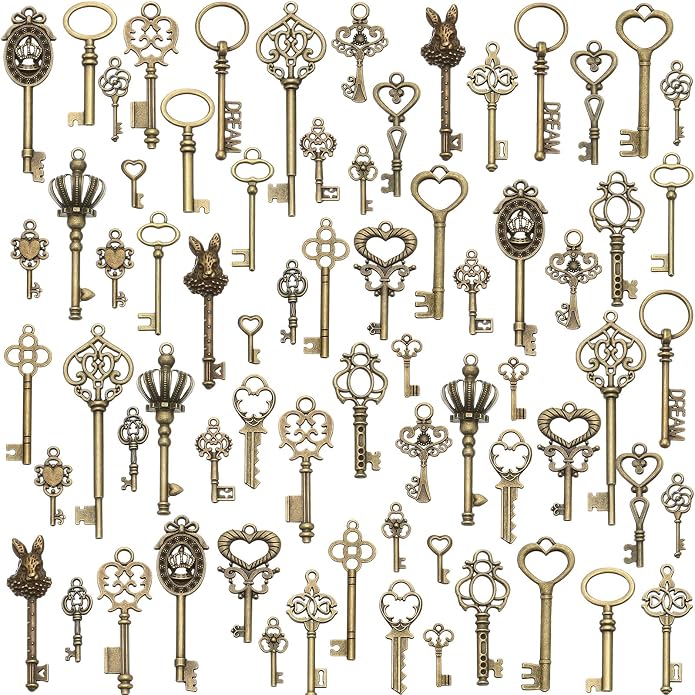 Hicarer 80 Pieces Antique Silver Pendants Charms Pendants Gothic Jewelry Making by Hicarer