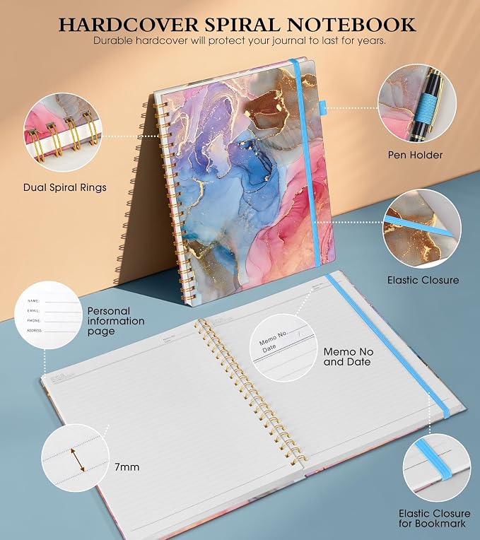 Spiral Notebook Journal 8.5” x 11”, A4 Large Notebooks - Image 3
