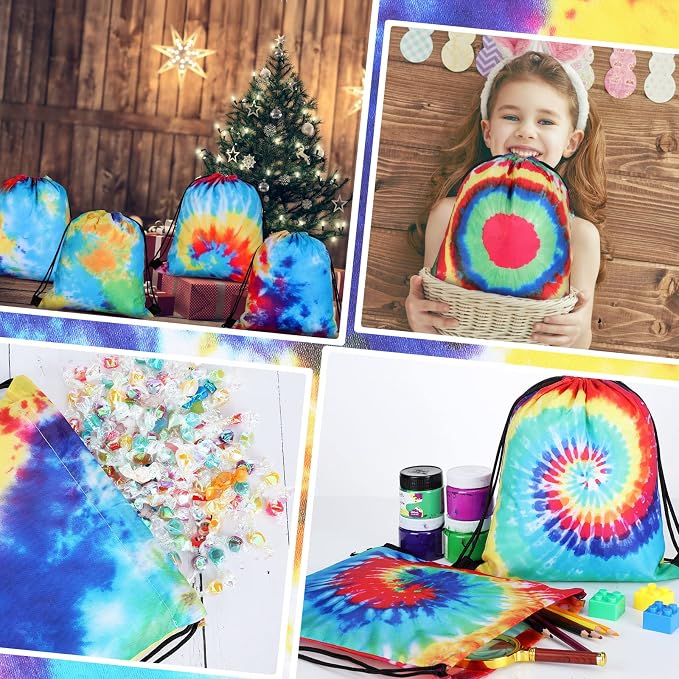 Lothee 30 Pack Tie Dye 30 Pack Drawstring Bags Party Favors - Image 7