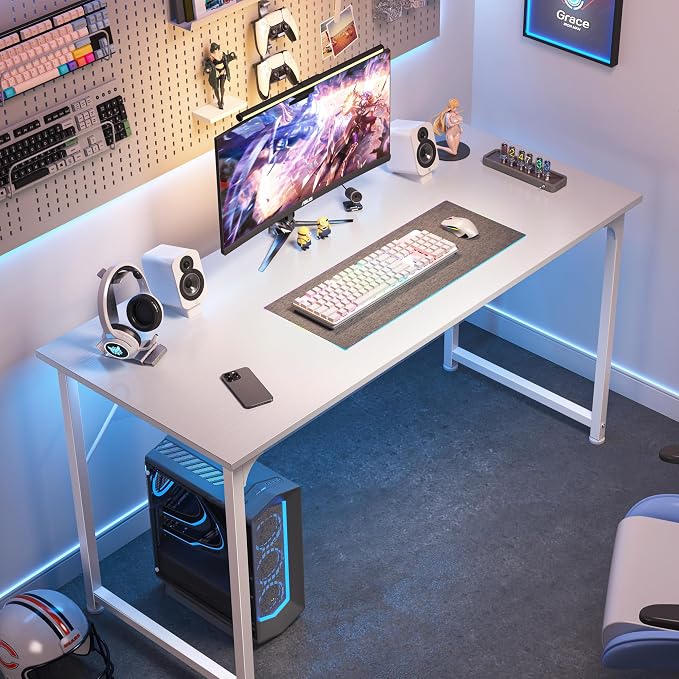 Huuger Computer Desk, 48 Inch Office Desk, Gaming Desk - Image 4