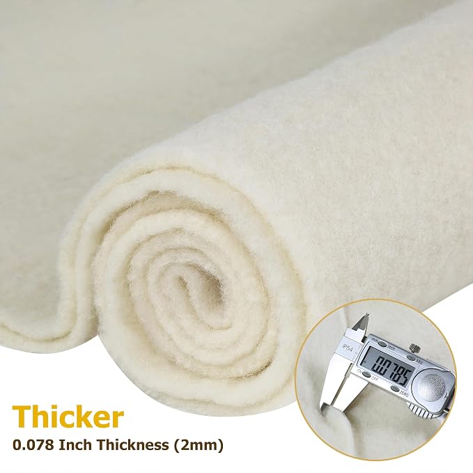 64" x 39" Wool Felt Fabric, Pure Merino Felt Fabric - Image 3