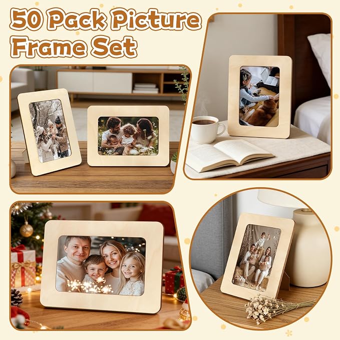 VOKOY 50 Pack Wooden Picture Frames - Image 7