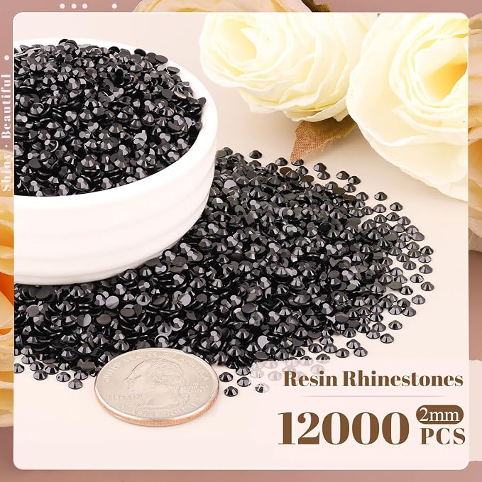 12000PCS 2mm Resin Rhinestones Bulk - Image 2