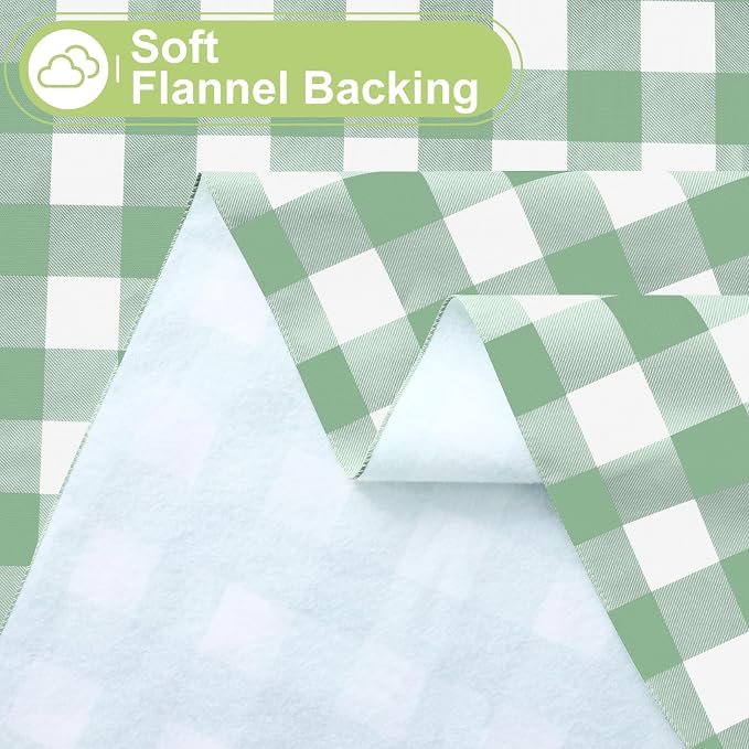 Smiry Oval Table Cloth, Waterproof Vinyl Tablecloth - Image 4