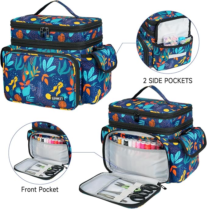 LEFOR·Z Small Sewing Supplies Organizer, Double-Layer Sewing Accessories - Image 4