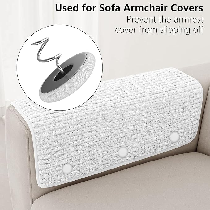 Linen Fabric-Covered Twist Pins - 8 Colors Upholstery Pins & Bed Skirt Pins -Used to Secure Sofa Cushion, Armrest Covers, Furniture & Bed Skir(12, White)