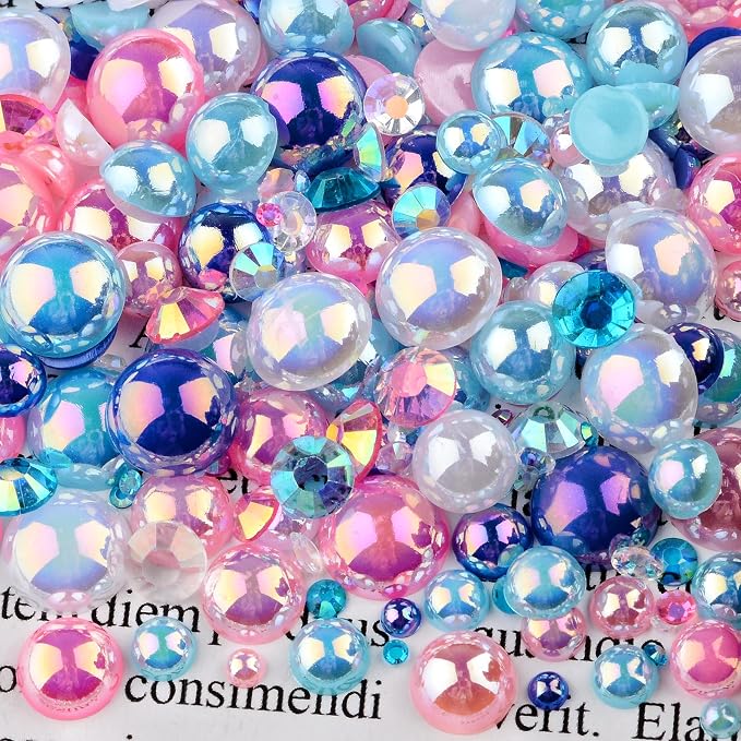 3900+ Pcs Rhinestones and Pearls Kit, 2-10mm Flatback Gems - Image 4