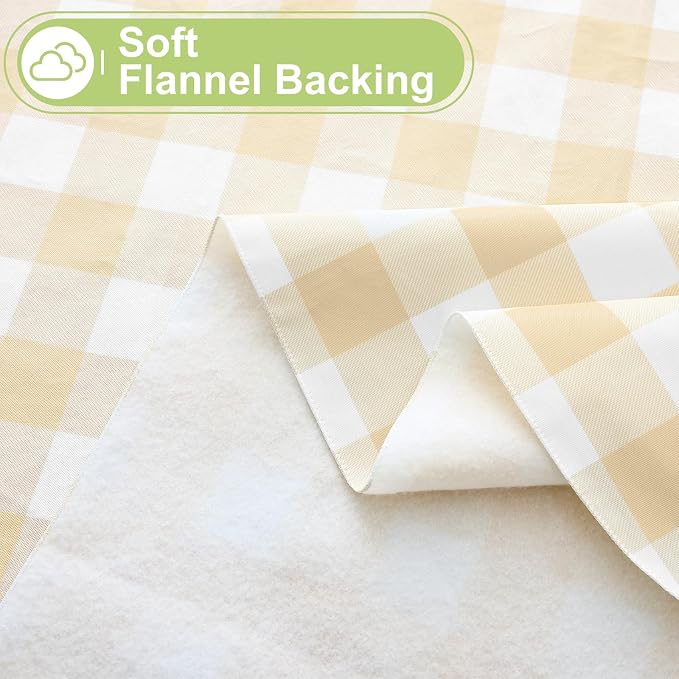Smiry Rectangle Table Cloth, Waterproof Vinyl Tablecloths - Image 4