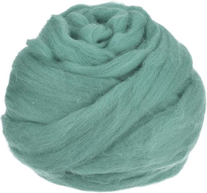 uxcell Needle Felting Wool, 3.5 Oz Nature Fibre Wool Yarn Roving by uxcell