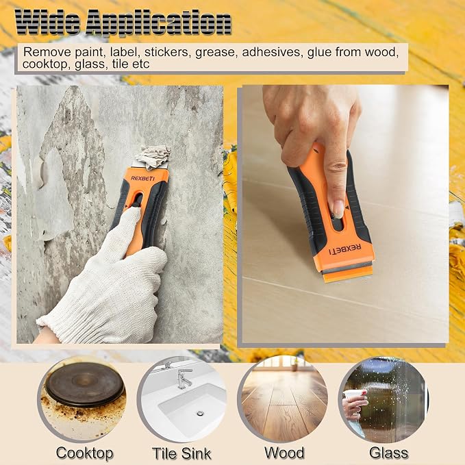 REXBETI Razor Blade Scraper Tool, 4 Pack Razor Scraper Set - Image 3