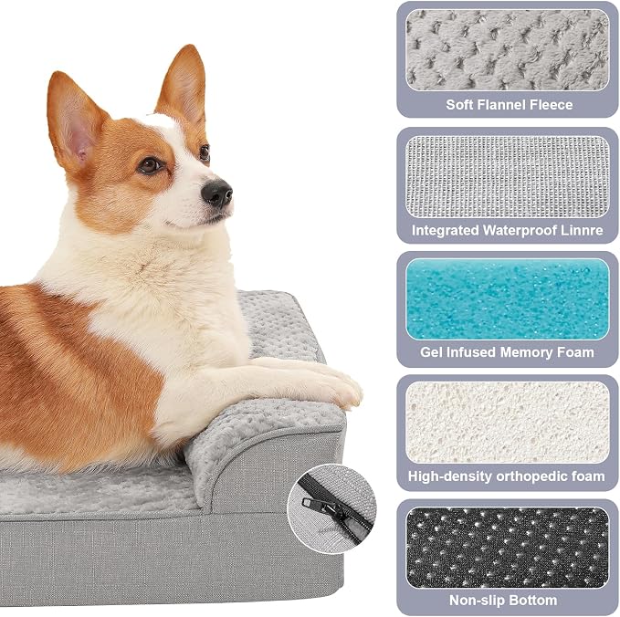 Orthopedic Dog Bed Medium Size Dog, Memory Foam Dogs Bed - Image 3