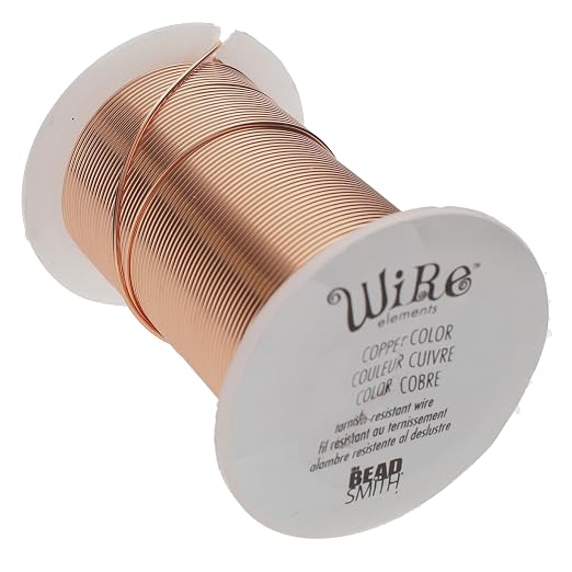 The Beadsmith Wire Elements 24-Gauge Lacquered Tarnish-Resistant Copper Wire by TheBeadsmith