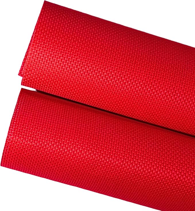 2 Sheets of Red 11 Count Aida Cloth – 21 x 21 Inch Pre-Cut Fabric Squares – Cross Stitch Fabric – 100% Cotton – Ideal for Needlework & Embroidery – The Knotty Unicorn