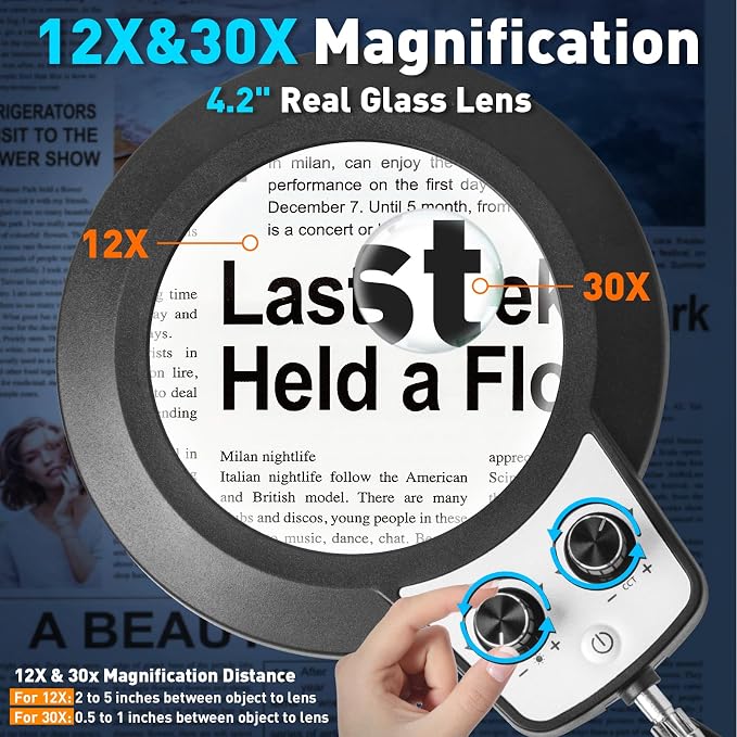 KIRKAS 12X 30X Magnifying Glass - Image 3