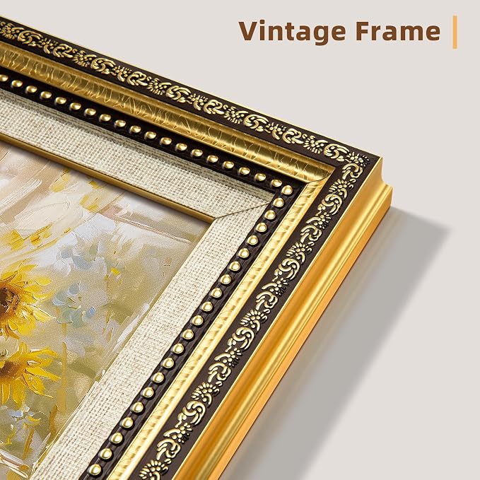 HappyHapi 8x10 Picture Frame Gold, Vintage Frames, 1 Pack | Vintage Picture - Image 2