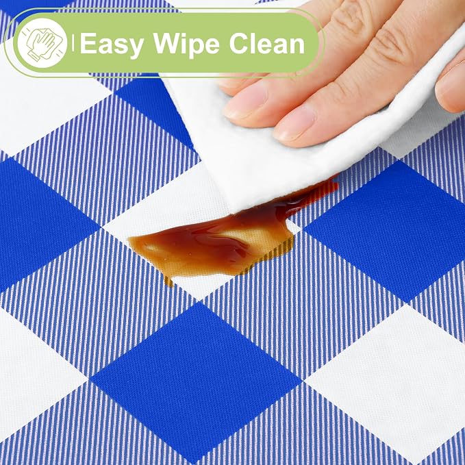 Smiry Oval Table Cloth, Waterproof Vinyl Tablecloth - Image 3