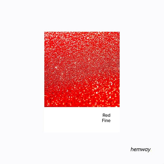 Hemway Polyurethane & Epoxy Resin Glitter 100g / 3.5oz Metallic Crystal Flake Additive for Flooring Jewelry Tumblers Glass Pigment - Fine (1/64" 0.015" 0.4mm) - Red