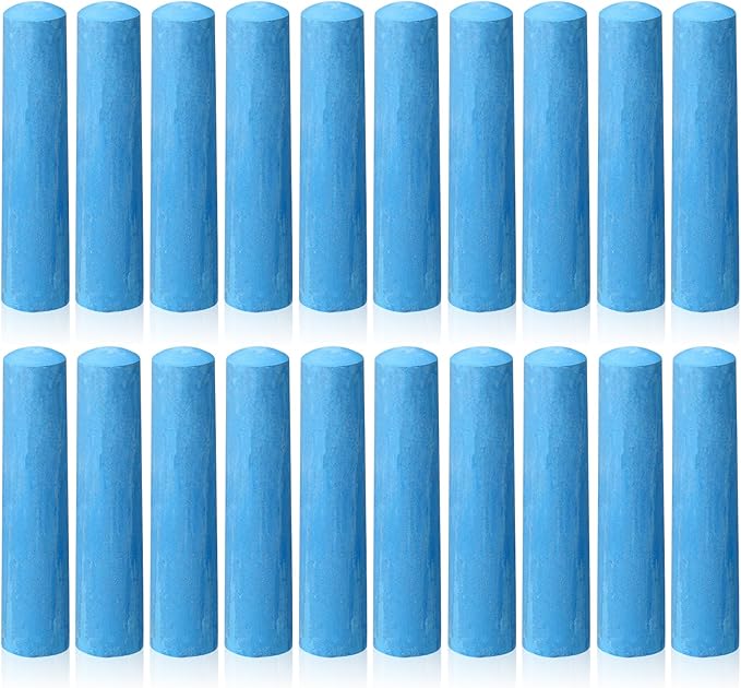 20 Pcs Sidewalk Chalks for Kids Non Toxic Jumbo Chalk for Party Gift Outdoor Art Classroom Play Painting (Blue)