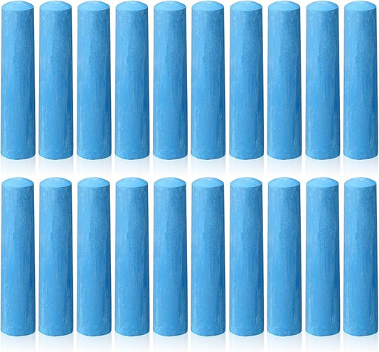 20 Pcs Sidewalk Chalks for Kids Non Toxic Jumbo Chalk for Party Gift Outdoor Art Classroom Play Painting (Blue)