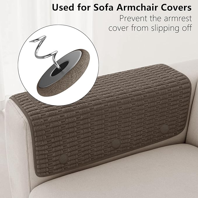 Linen Fabric-Covered Twist Pins - 8 Colors Upholstery Pins & Bed Skirt Pins -Used to Secure Sofa Cushion, Armrest Covers, Furniture & Bed Skir(12, Brown)